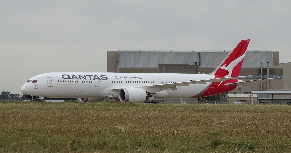 A Qantas Boeing 787-9 taxis at Melbourne Airport in Australia on November 20, 2018. (Image: Flickr: <a href="http://creativecommons.org/licenses/by/2.0/" target="_blank">Creative Commons (BY)</a> by <a href="http://flickr.com/people/130994353@N04" target="_blank">Ev Brown</a>)