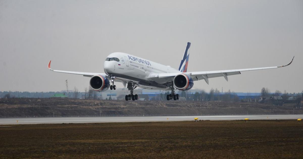 Aeroflot began service with its first Airbus A350-900 on March 6. (Photo: Vladimir Karnozov)