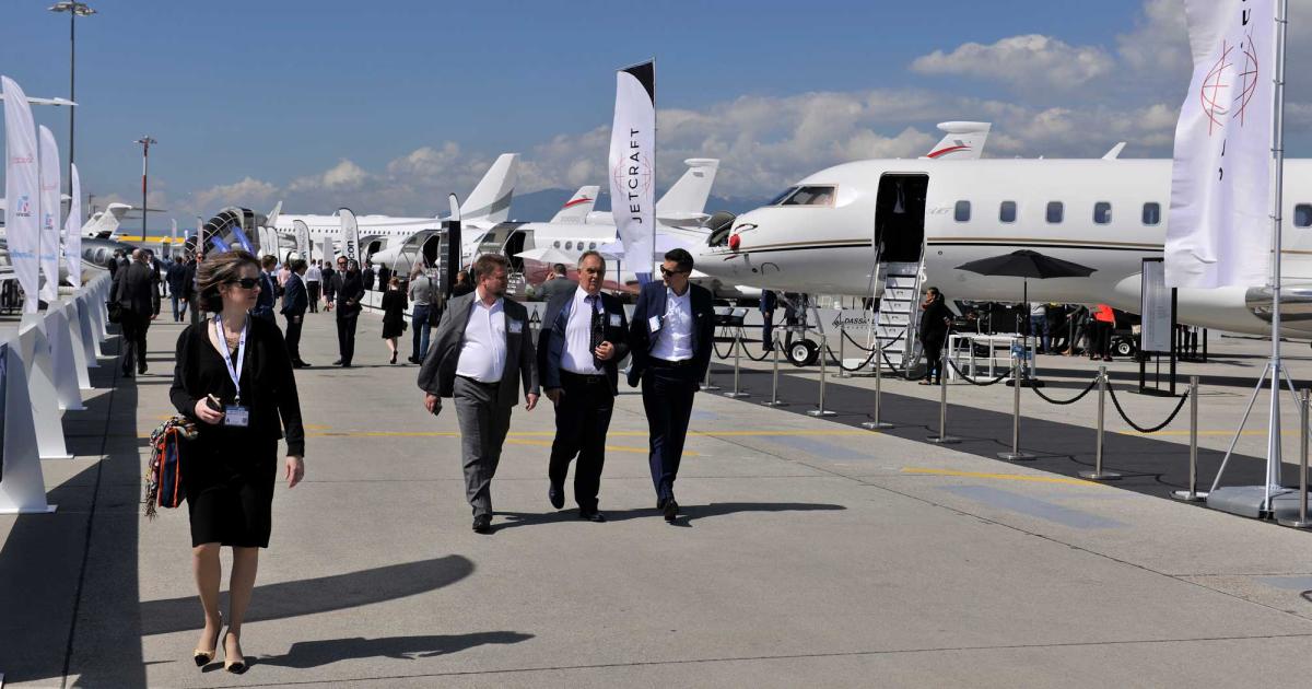 The Swiss government decided today to extend the ban on public events until the end of April. Whether the EBACE show will take place in Geneva in May remains to be seen. (Photo: Mark Wagner/AIN)