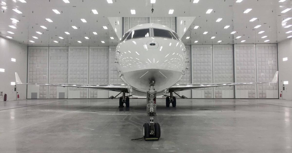 Flying Colours Corp.'s newest paint hangar will accommodate aircraft in sizes ranging from Bombardier Globals up to a VIP Boeing 737-900. (Photo: Flying Colours)