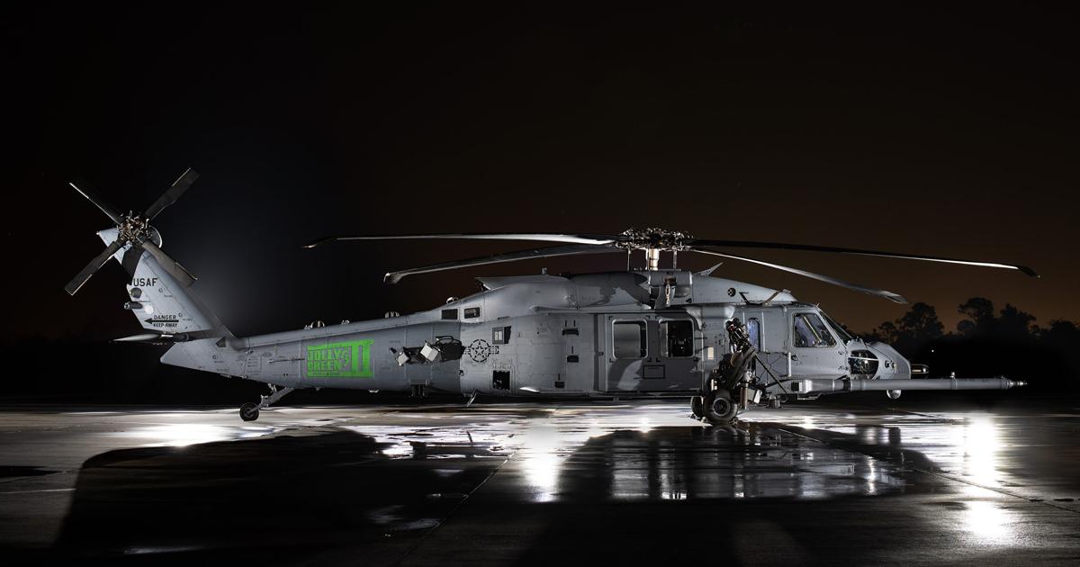 The HH-60W was named Jolly Green II in late February in honor of the Sikorsky HH-3, a pioneer of combat search and rescue missions that was nicknamed the “Jolly Green Giant” during its Vietnam War service. (Photo: Lockheed Martin)