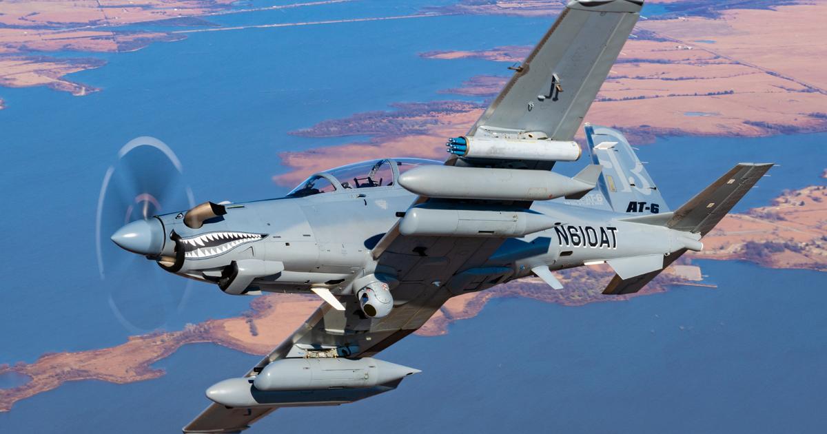 At the heart of the AT-6 Wolverine is a mission computer system developed for the upgrade of the A-10C Warthog. (Photo: Textron Aviation Defense)