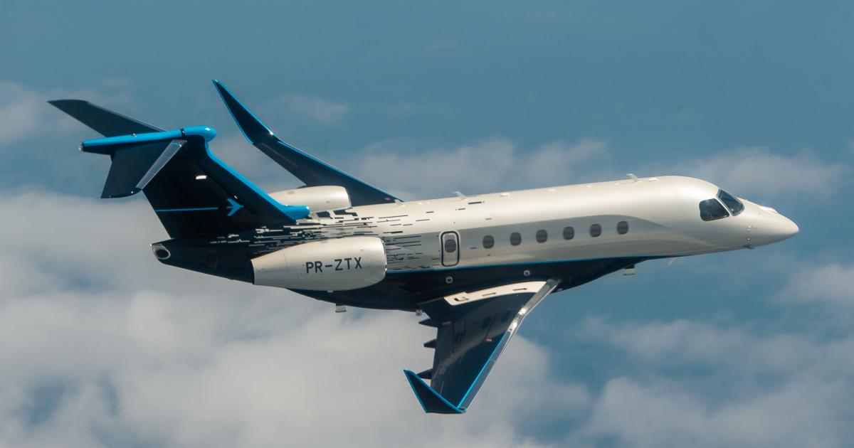 Embraer has reported solid business jet sales and deliveries in 2019, thanks in part to its new super-midsize Praetor 600, and is seeing continued orders and deliveries despite the Covid-19 crisis. (Photo: Embraer)