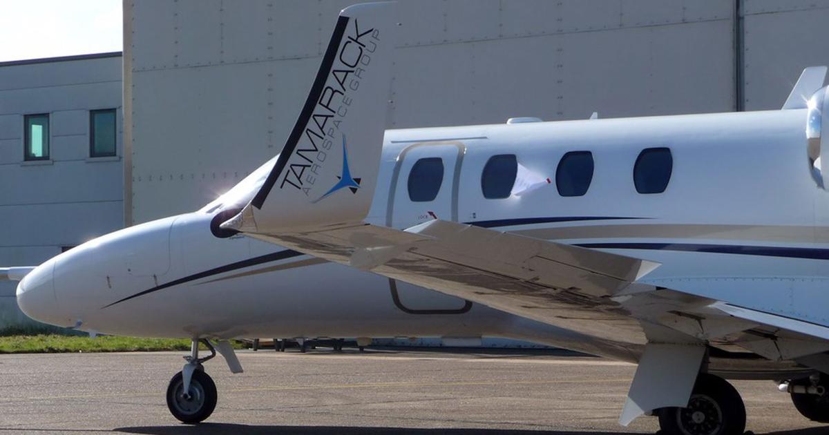 With approval to emerge from bankruptcy, Tamarack Aerospace is growing the market for its Atlas active winglets with four new installation partners. It has completed its 100th active winglet installation. (Photo: Tamarack Aerospace)