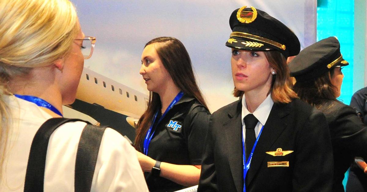 Women from all sectors of aviation discussed the industry at the event. (Photo: Mike Ullery/AIN)