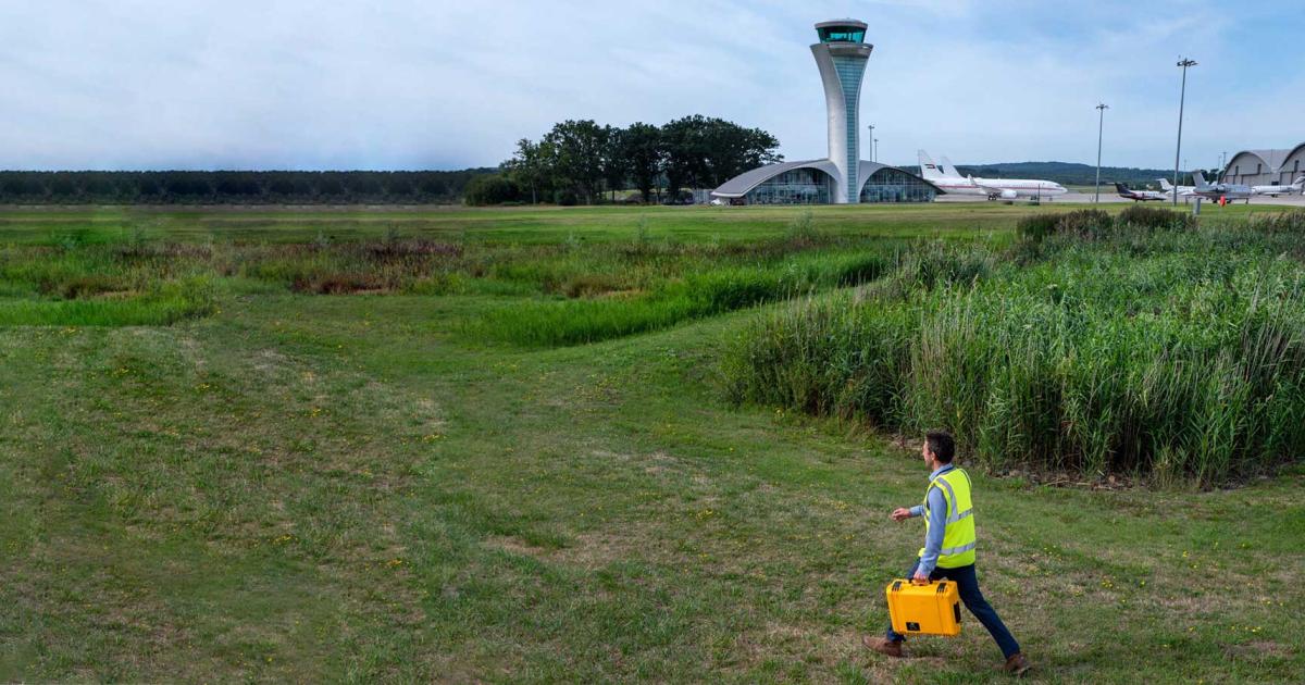 Farnborough’s environment manager Miles Thomas is in charge of keeping the business aviation airport carbon neutral. [Photo: Farnborough Airport]


