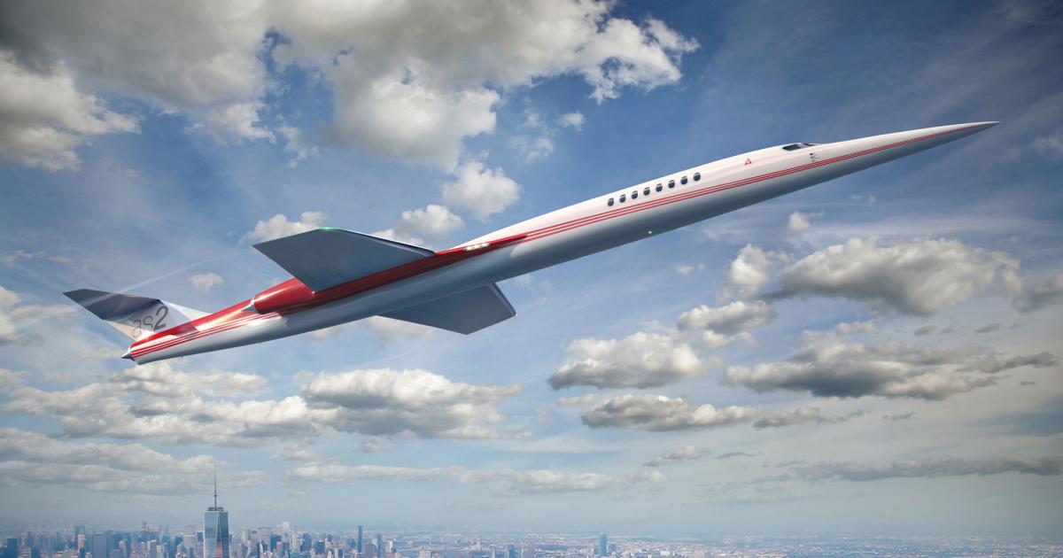 The FAA has developed a notice of proposed rulemaking that would establish subsonic landing and takeoff cycle standards for supersonic aircraft such as the Aerion AS2. (Photo: Aerion Supersonic)