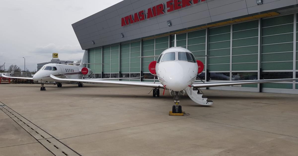 Atlas Air Service in Germany has added Cessna Citation Latitude maintenance, repair, and modification services to its offerings. (Photo: Atlas Air Service)
