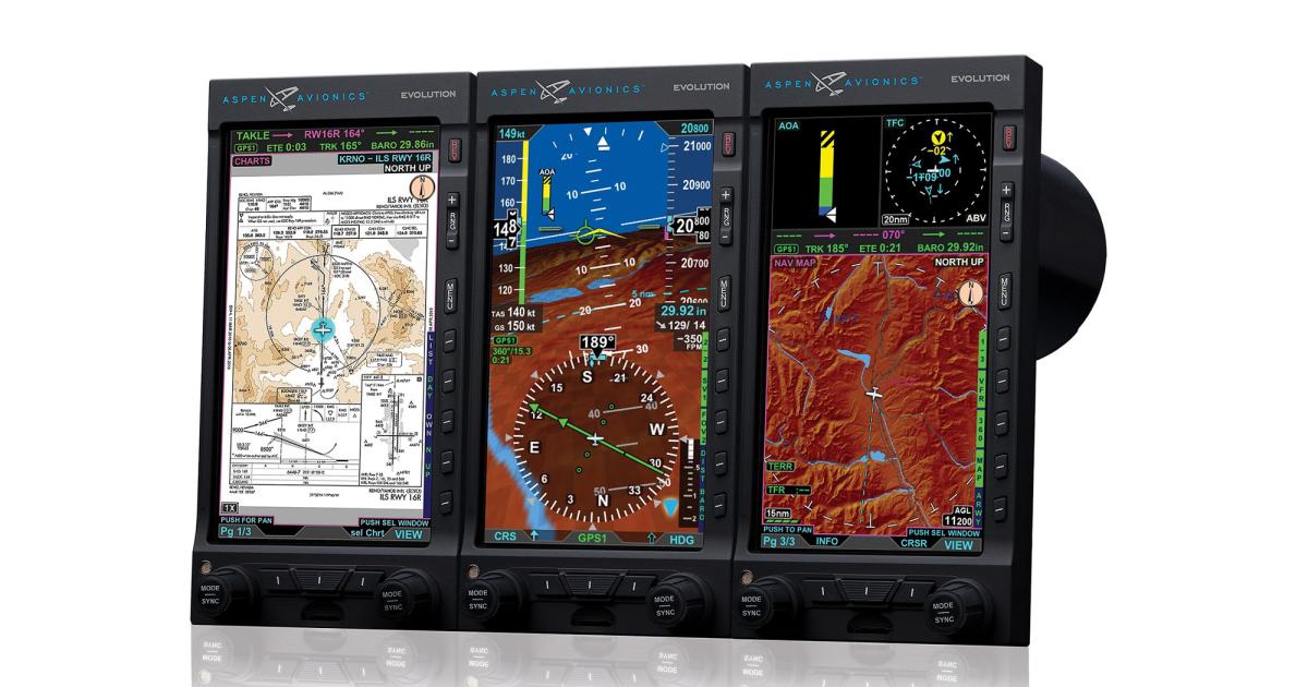 The Aspen Avionics Evolution Max displays are available in one, two, or three units. 