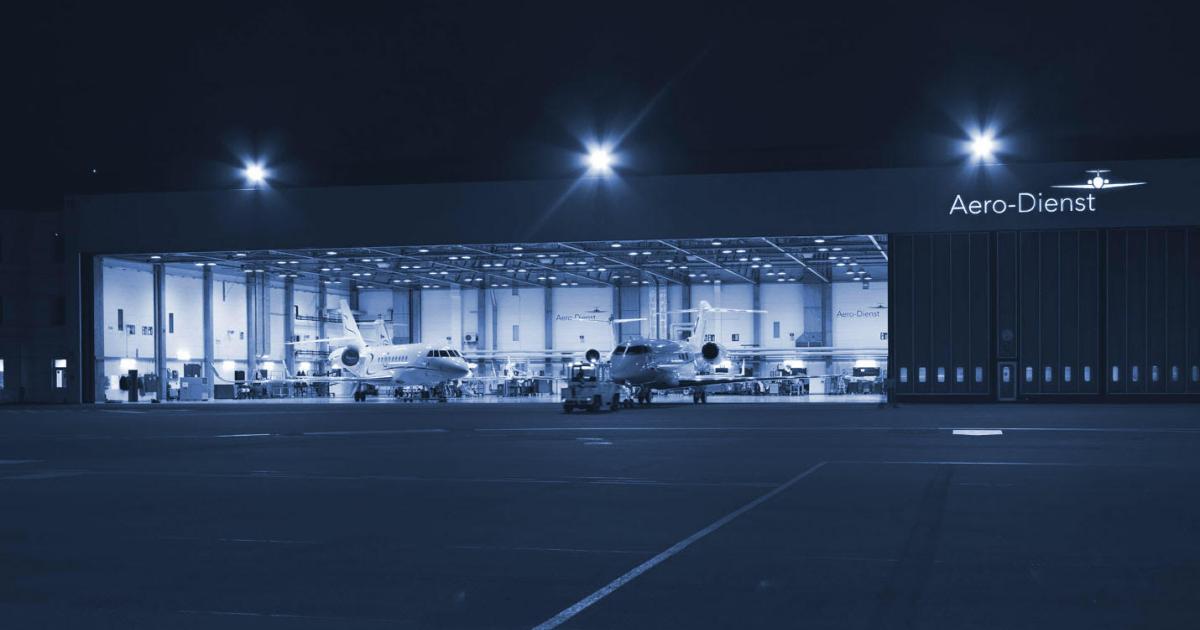 Aero-Dienst's main facility in Nuremberg, Germany, comprises 86,000 sq ft. (Photo: Aero-Dienst/Tilman Weishart Photography)
