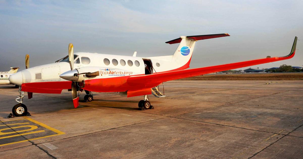 Book Air Ambulance operates a fleet of Beechcraft King Airs. (Photo: Book Air Ambulance)