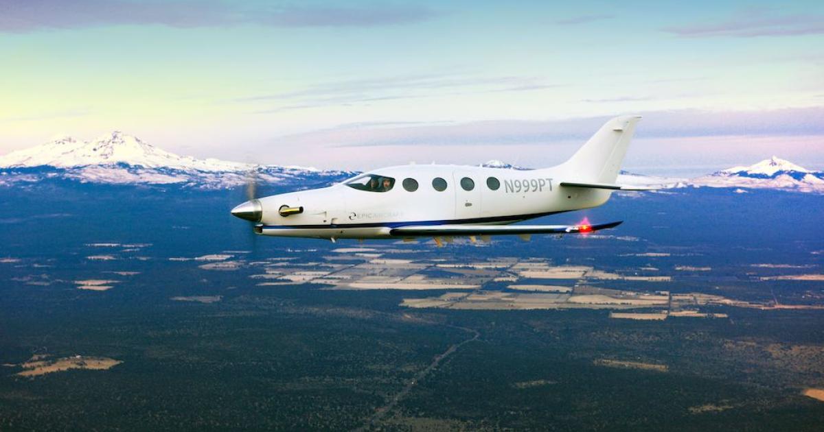 Epic Aircraft's E1000 is an all-composite airframe. (Photo: Epic Aircraft)