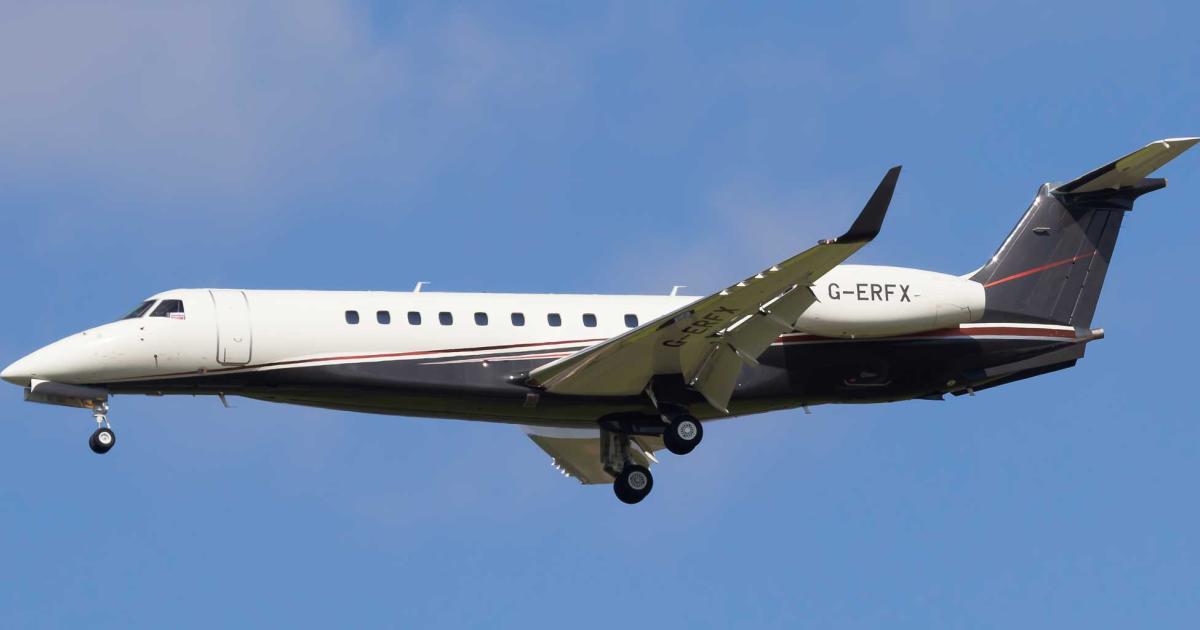 This Legacy 600, operated by UK charter provider Flairjet, is currently under confiscation by Nigerian authorities who accuse the company of violating the country's Covid-19 imposed flight restrictions. (Photo: Eyal Zarrad)