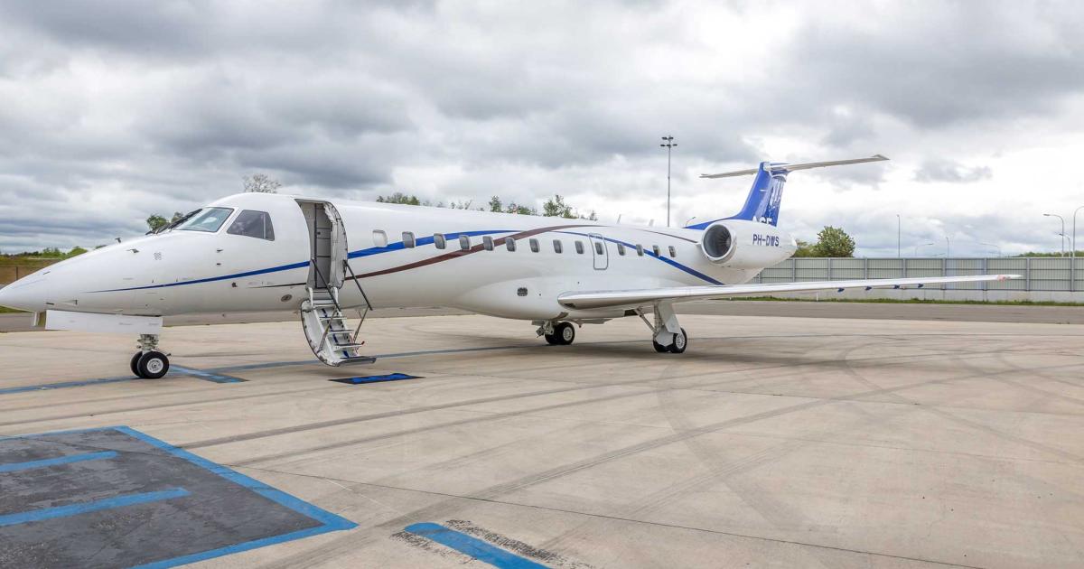 ASL Fly Executive is starting per-seat scheduled charter service in July from Brussels Airport to Ibiza using an Embraer ERJ-135 featuring a 30-seat VIP cabin. (Photo: ASL Fly Executive)