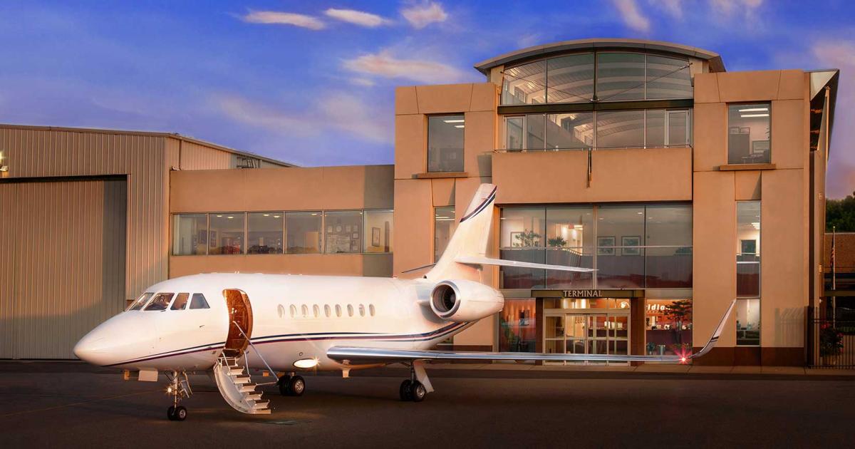 Meridian's flagship FBO at New York CIty-area Teterboro Airport, as well as its expansion location at California's Hayward Executive Airport have now both achieved Stage I registration under the International Business Aviation Council's (IBAC) International Standard for Business Aviation Handling (IS-BAH). (Photo: Meridian)