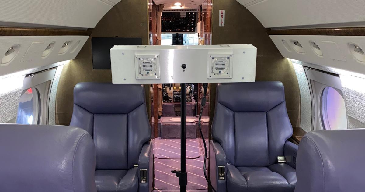 A light system offered by Siemens uses ultra-violet light to kill viruses and bacteria in aircraft cabins. [Photo: Siemens]