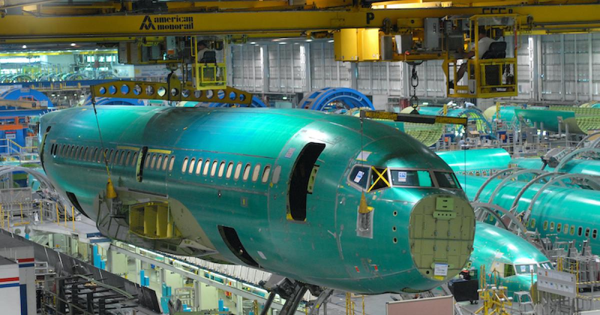 Spirit planned to build 125 fuselage shipsets for the 737 Max this year under a revised contract with Boeing. (Photo: Spirit AeroSystems)