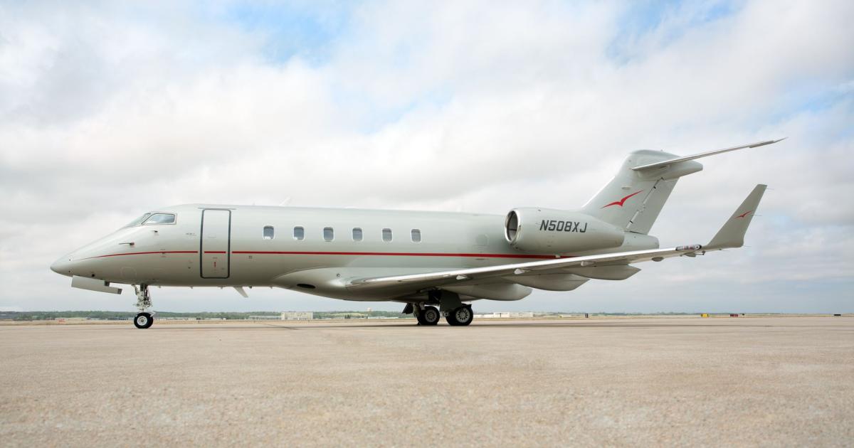 XOJet is taking a multi-pronged approach to cleaning its fleet, such as the Challenger 350 pictured here, including applying antimicrobial treatments every 45 days, disinfecting every 10 days, and cleaning frequently beyond that. (Photo: XOJet)