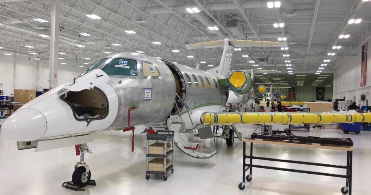 Embraer has received a $97.2 million working capital loan gurantee from the Export-Import Bank of the United States for Embraer Executive Aircraft’s manufacturing facility in Melbourne, Florida, that will support $211.4 million in export sales. (Photo: Chad Trautvetter/AIN)