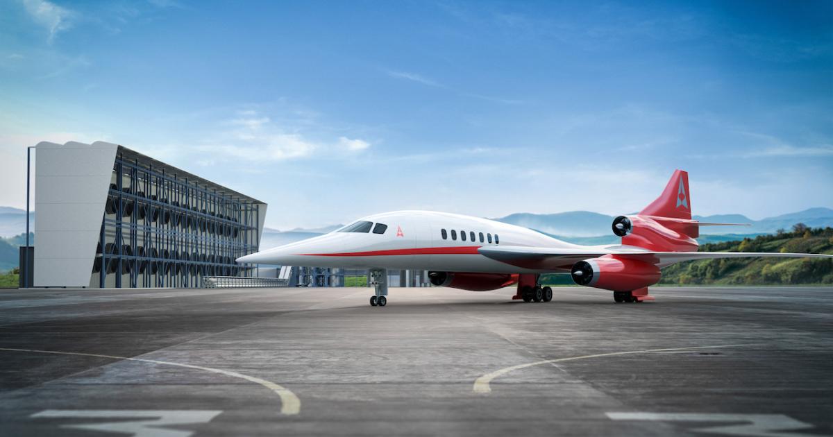 Aerion's MoU with Carbon Engineering will have the companies not only exploring fuel requirements for the AS2 supersonic business jet but development of a direct air capture plant to develop synthetic fuels. (Photo Aerion).