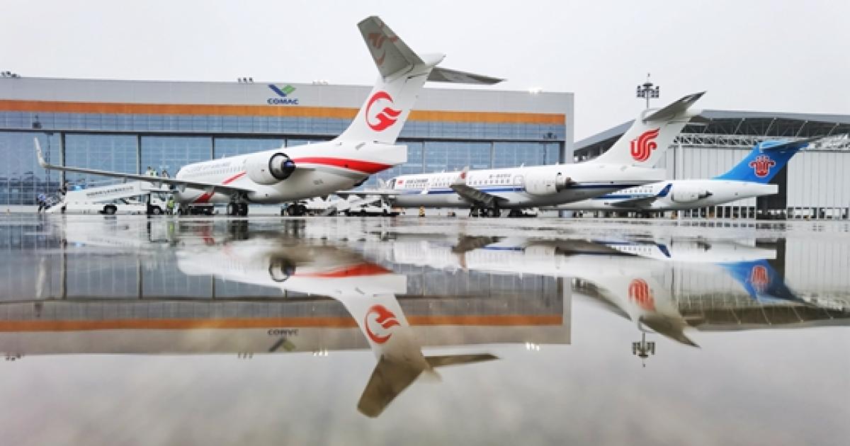 China's "Big Three" state-owned airlines each took delivery of their first ARJ21s late last month. (Photo: Comac)