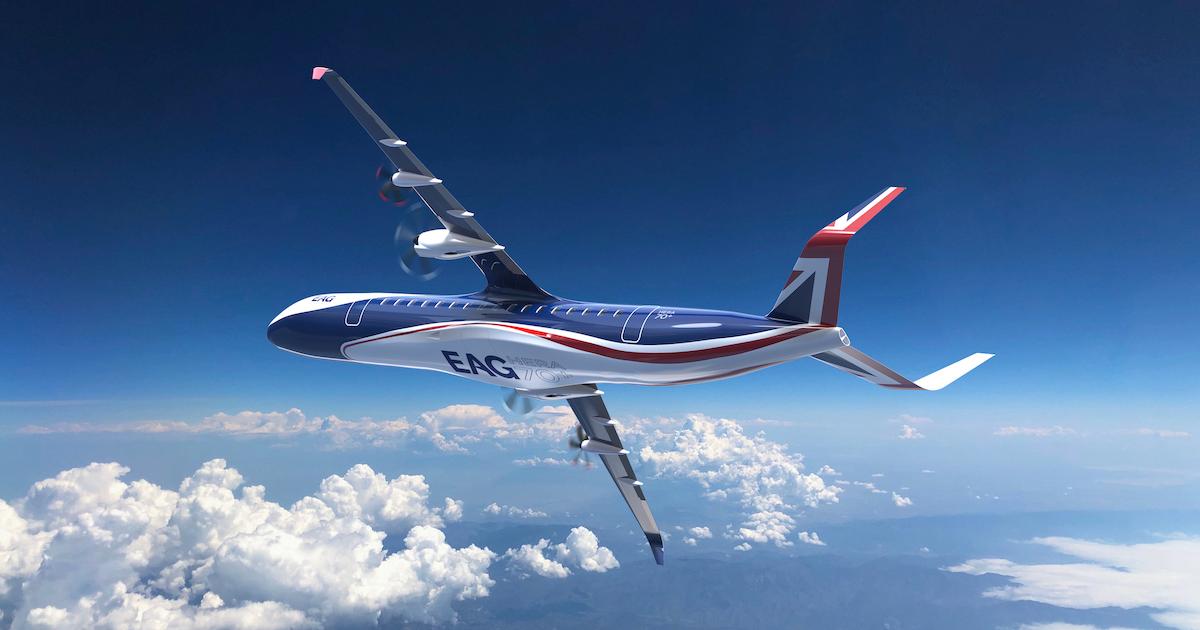 Electric Aviation Group says its HERA airliner will carry 70 passengers up to around 800 nm.