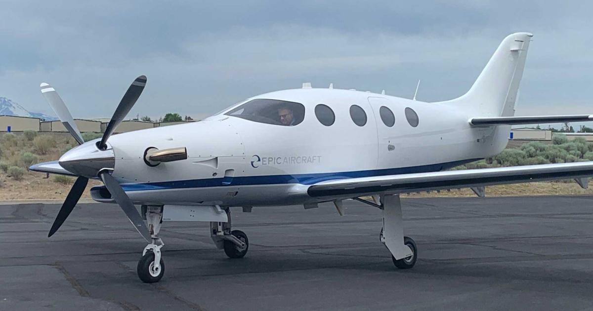 Epic has delivered three of its E1000 through late July but is planning to ramp up production now that it has obtained FAA production certification (Photo: Epic Aircraft).
