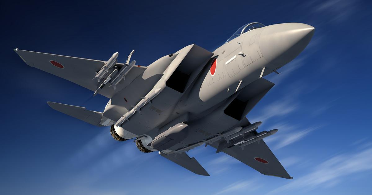 An impression of the Japan Super Interceptor depicts an aircraft armed with eight AIM-120 AMRAAM air-to-air missiles and a single long-range standoff air-to-surface weapon. (Photo: Boeing)