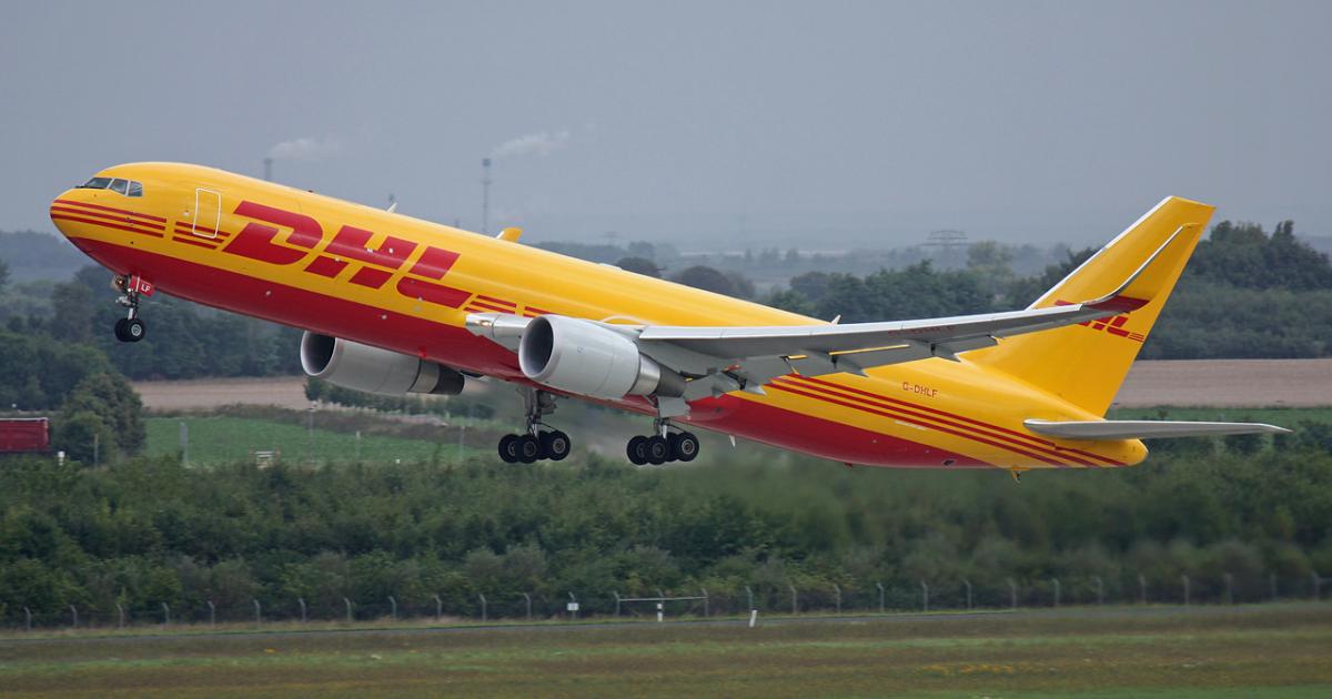 DHL Express will add four 767-300 Boeing Converted Freighters (BCF) as part of the logistics company’s effort to modernize its long-haul intercontinental fleet. (Photo: DHL)