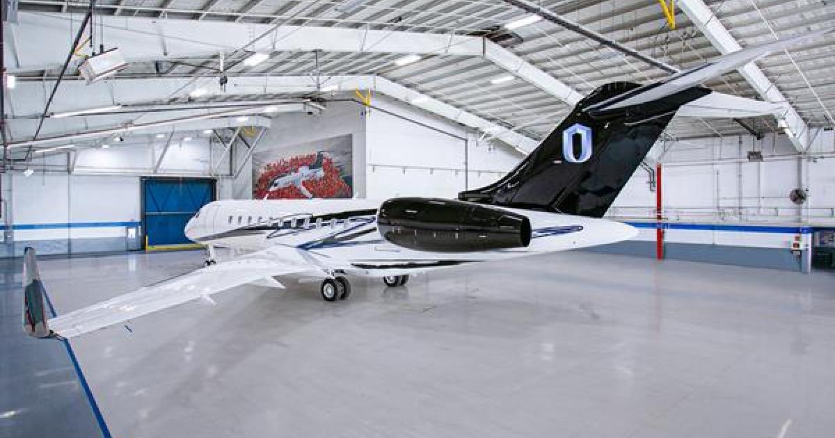 Bombardier completed the first U.S. customer delivery of the Global 5500 out of the manufacturer's Wichita, Kansas facility, where the aircraft are completed. The customer also took delivery of the first Learjet 60 to be completed in Wichita 16 years ago. (Photo: Bombardier)