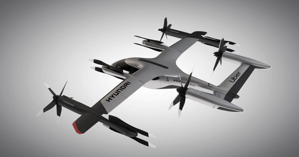 South Korean automotive group has committed to spend $1.5 billion to bring an eVTOL aircraft into service with Uber's planned air taxi network. (Photo: Hyundai)