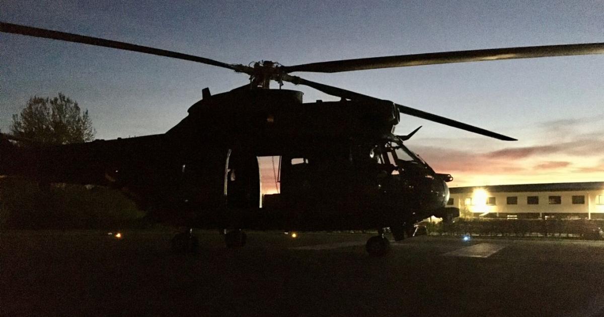 While industry has been tackling problems such as ventilators, the RAF itself has provided Covid support through helicopters and fixed-wing transports undertaking emergency medical evacuation missions. This Puma performed such operations in Scotland. 