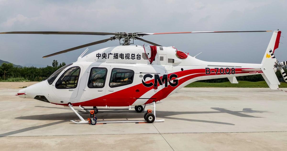 When the Bell 429 enters service in China for national broadcaster China Central Television, it will be the country's first dedicated ENG helicopter. (Photo: Bell)