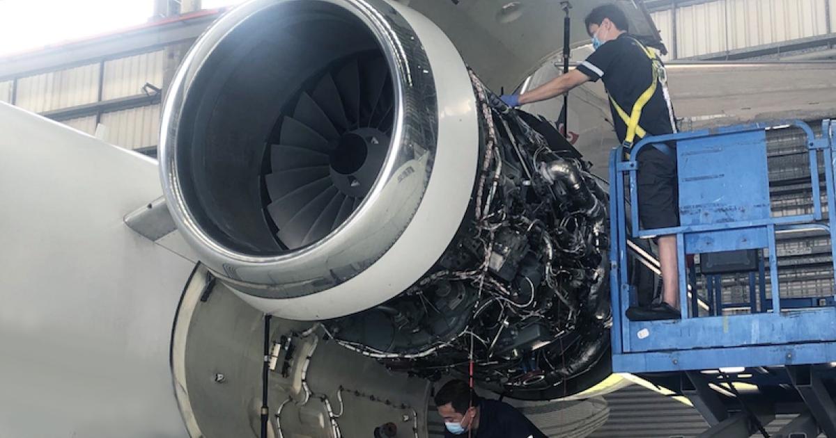 Since January, Metrojet has performed multiple engine changes on various types of Gulfstream jets equipped with BR725/710 and Tay 611-8C engines. (Photo: Metrojet)