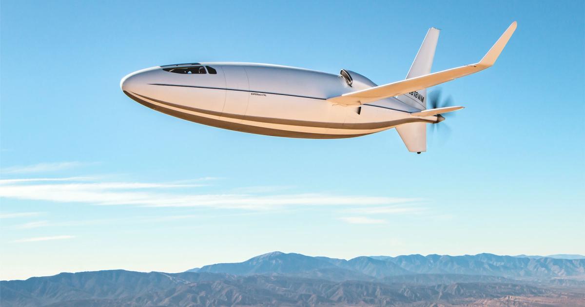 Yorba Linda, California-based Otto Aviation has unveiled the Celera 500L, a six-passenger pusher-prop business aircraft powered by a single 500-hp Red A03 diesel engine. The company’s full-scale prototype has completed 31 test flights to date, with FAA certification expected in 2023. (Photo: Otto Aviation)