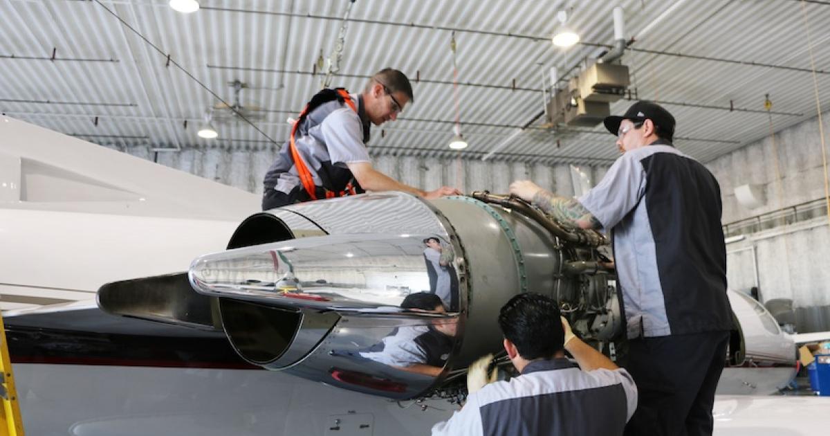 Duncan Aviation's powerplant apprenticeship program lasts 24 months and will employ students as they complete their studies to sit for an airframe and powerplant examination. (Photo: Duncan Aviation)