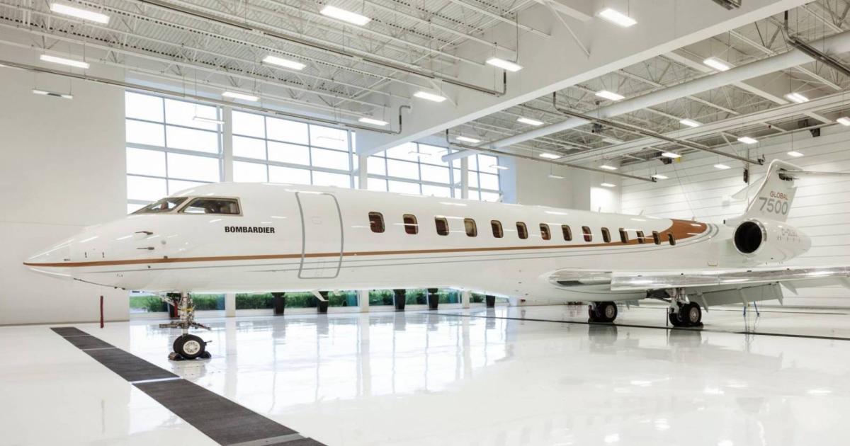 While Bombardier's results were down as expected in the second quarter, deliveries of its Global 7500 are anticipated to pick up in the second half of the year. (Photo: Jean B. Simard/Bombardier)