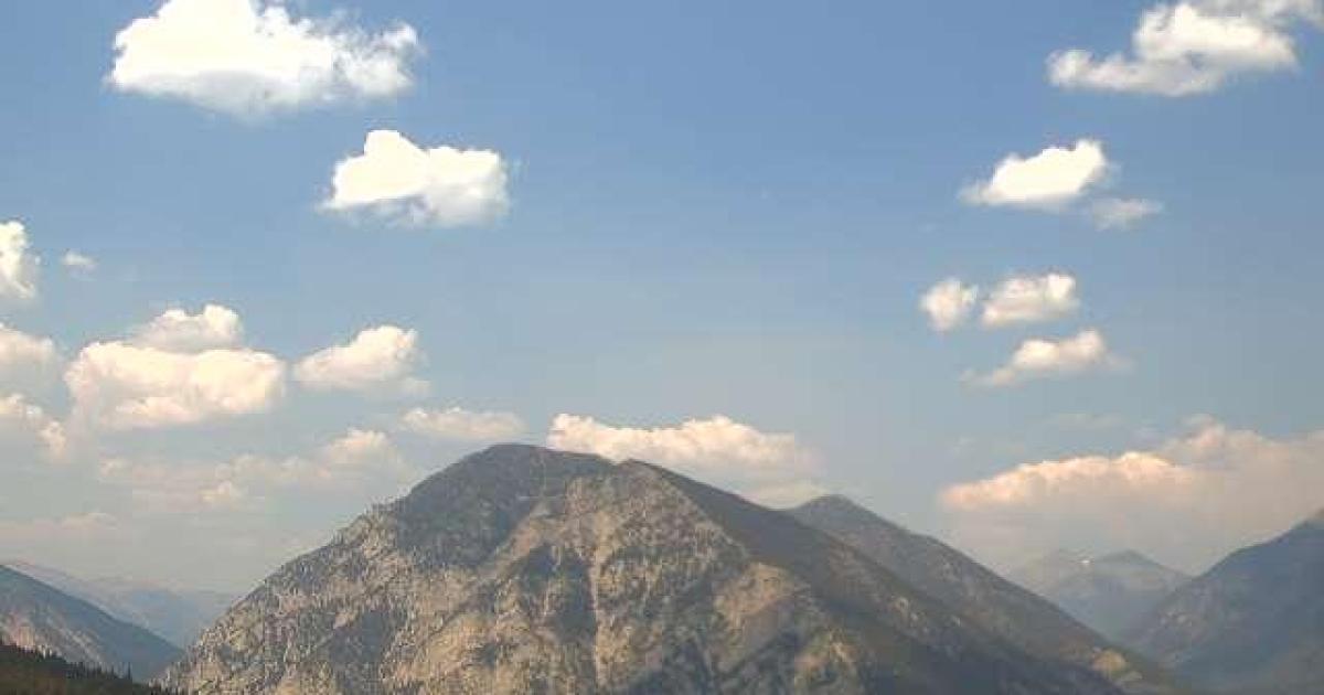 Colorado's Bald Mountain weather camera showed this view of Sheep Mountain on the morning of August 10. 