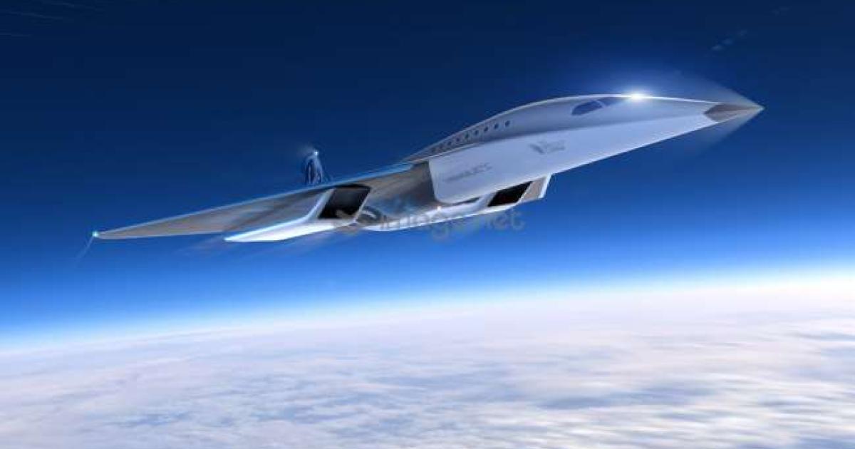 Virgin Galactic's plans for a Mach 3 commercial aircraft include provisions for sustainability as well as the ability to operate at altitudes above 60,000 feet. (Image: Virgin Galactic)