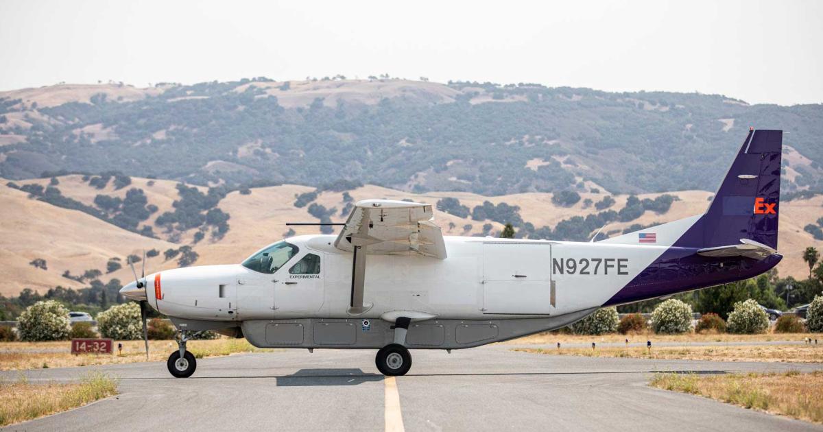 Reliable Robotics made the first landing of an unmanned Cessna Caravan on June 30. Although the company can't discuss publicly its partners, the Caravan's registration number clearly shows that cargo-operator Fedex is interested in the opportunities offered by unmanned aircraft.