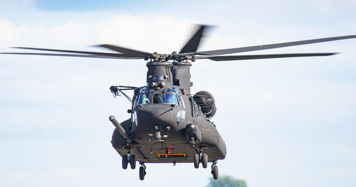 The first production MH-47G Block II undergoes trials at Boeing’s Philadephia plant. The company has 24 on order from a stated requirement for 69. (Photo: Boeing)