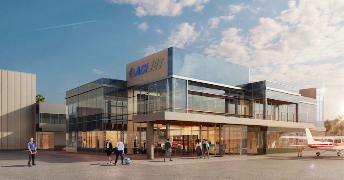ACI Jet's new project at John Wayne Airport in Southern California will include the construction of this 25,000-sq-ft terminal. (Photo: ACI Jet)