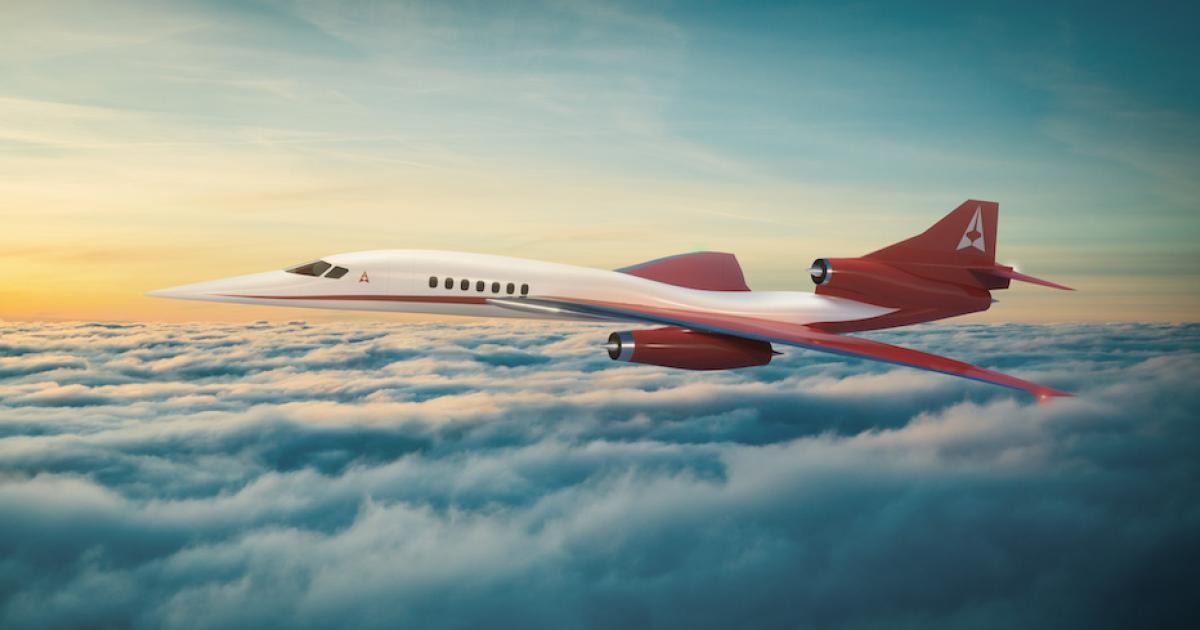 Along with GE Aviation engines, Spirit AeroSystems structures, and Honeywell Aerospace avionics, the Aerion Supersonic AS2 will be equipped with BAE Systems flight controls. (Photo: Aerion Supersonic)