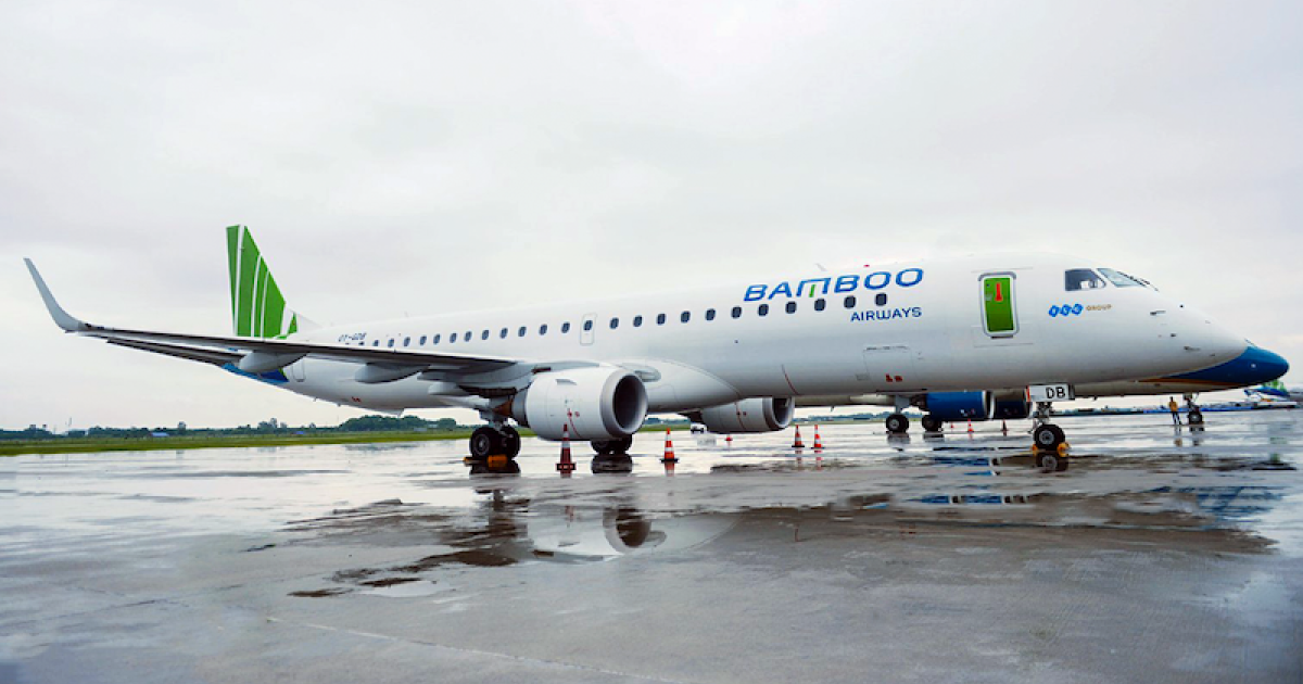 Bamboo Airways' Embraer E195s seat 118 passengers in its single-class configuration. (Photo: Embraer)