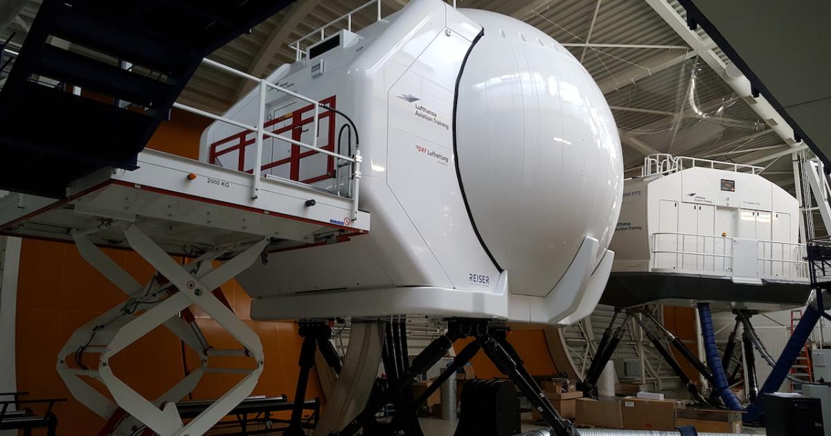 Lufthansa Aviation Training placed its first helicopter simulator, for the H145/135, at its Frankfurt, Germany center. (Photo: Lufthansa Aviation Training)