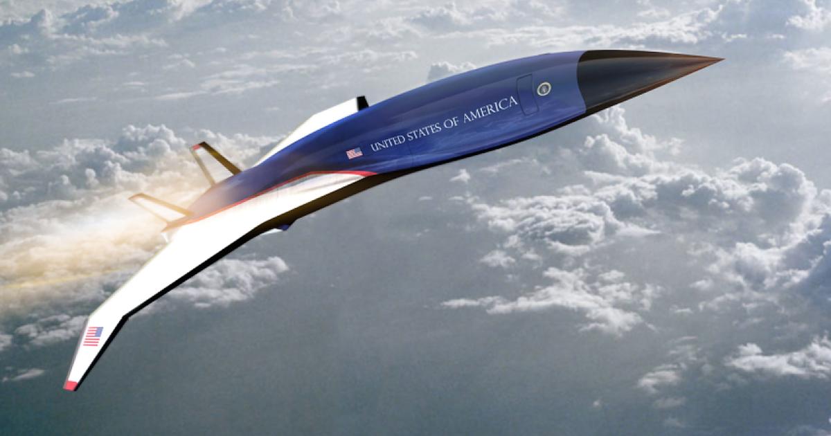 Exosonic and Hermeus have recently won USAF Presidential and Executive Airlift Directorate contracts to develop supersonic and hypersonic aircraft, respectively, as potential transports for the President and other top U.S. leaders. Hermeus is working on this Mach 5, 20-passenger aircraft that could shorten the trip from New York to London to 90 minutes. (Photo: Hermeus)