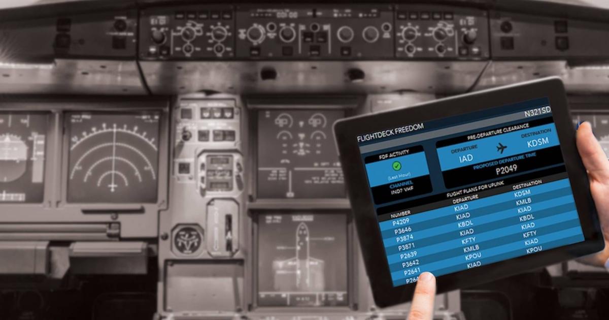 Satcom Direct's FlightDeck Freedom datalink service allows operators real-time worldwide flight tracking and the ability to receive automated flight notifications.  