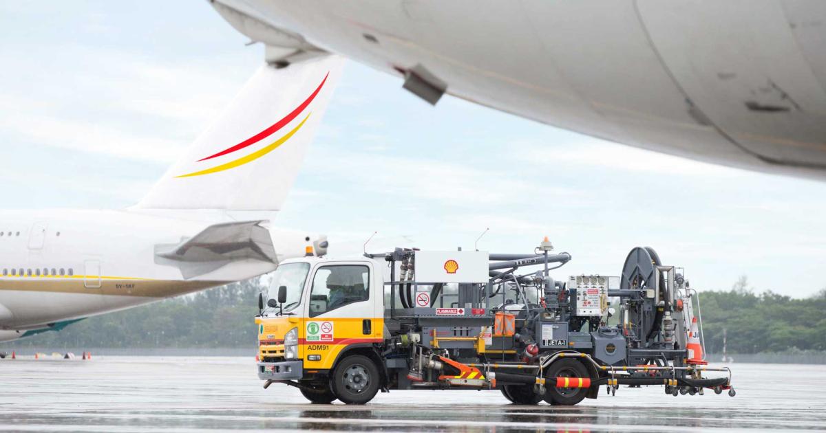 In the first supply agreement between the two European fuel companies, Shell's aviation refueling network will be providing sustainable aviation fuel provided by Neste starting on Oct. 1. (Pre-Covid Impact Photo: Shell Aviation)