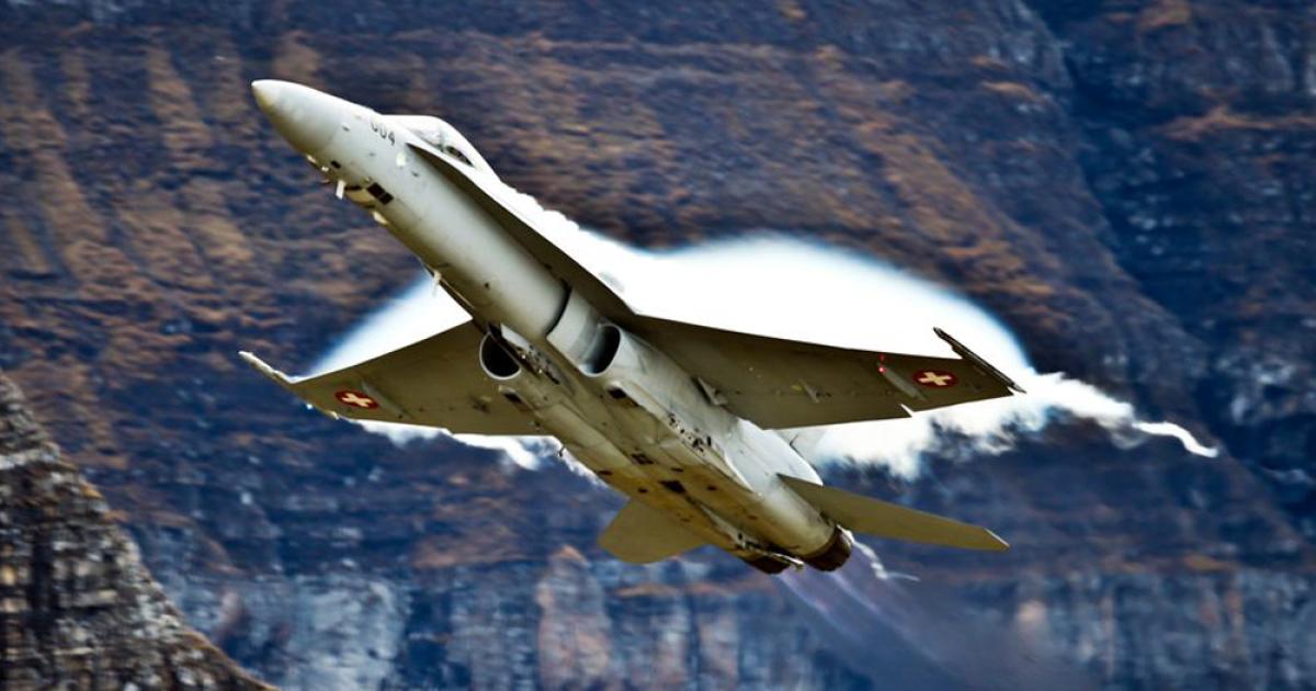 Switzerland is to choose a new fighter next year to replace its F/A-18A/B Hornets, which are due to leave service by 2030. (Photo: VBS/DPPS)