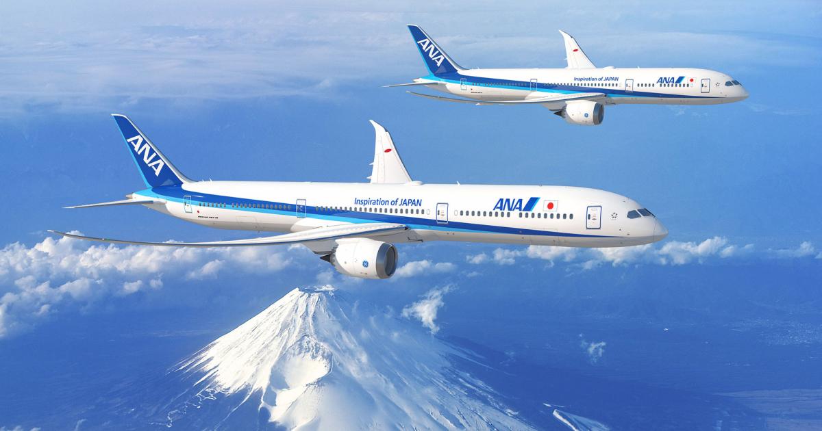 ANA is planning to launch a low-cost, medium-haul carrier next year using Boeing 787s in a two-class configuration. (Photo: Boeing)